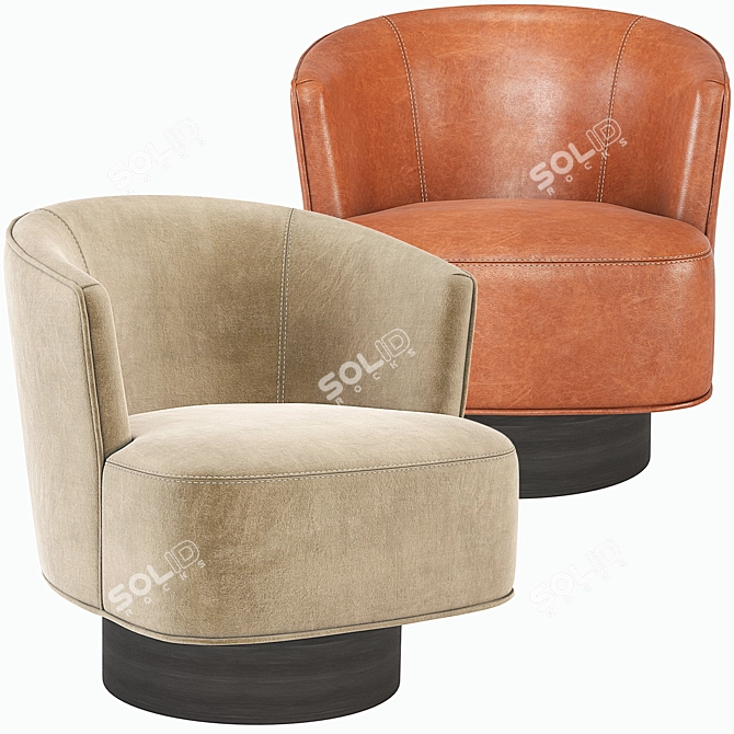 Luxury Swivel Chair by Costello 3D model image 3