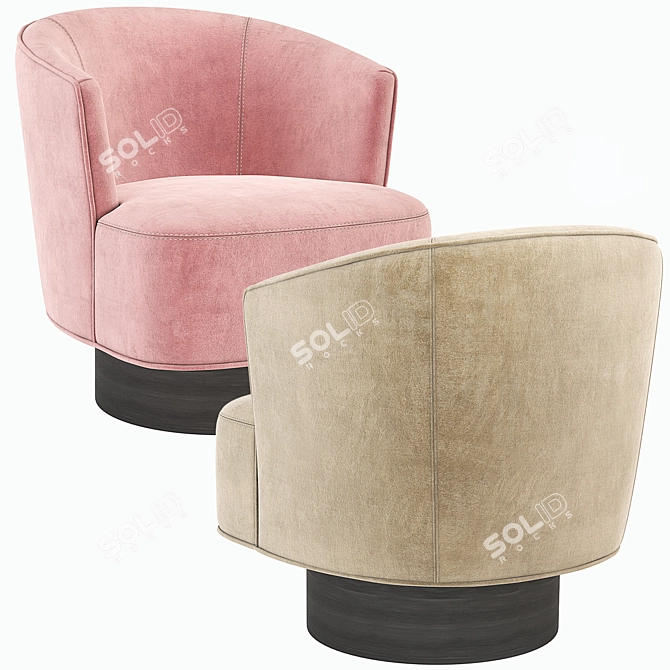 Luxury Swivel Chair by Costello 3D model image 4