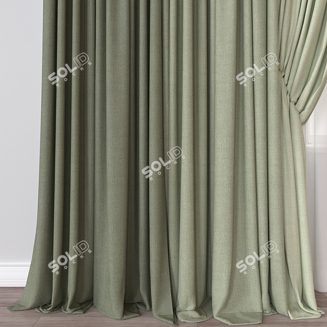 Luxury Drapery Set, 3D Model 3D model image 2