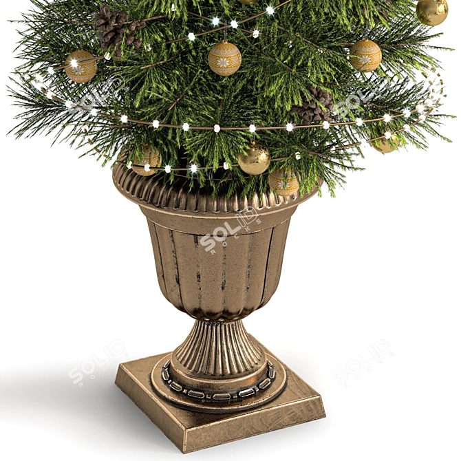 Festive Christmas Tree Model 2015 3D model image 3