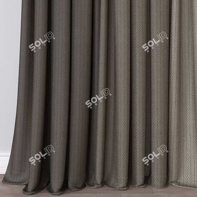 Versatile 3D Curtain Model 3D model image 2