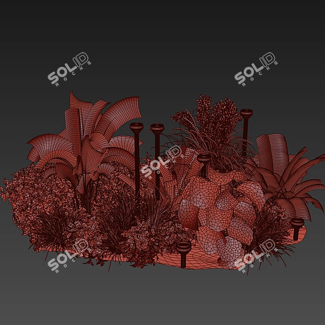 Volume 409 Leaf Collection: Premium Outdoor Garden Plants 3D model image 6