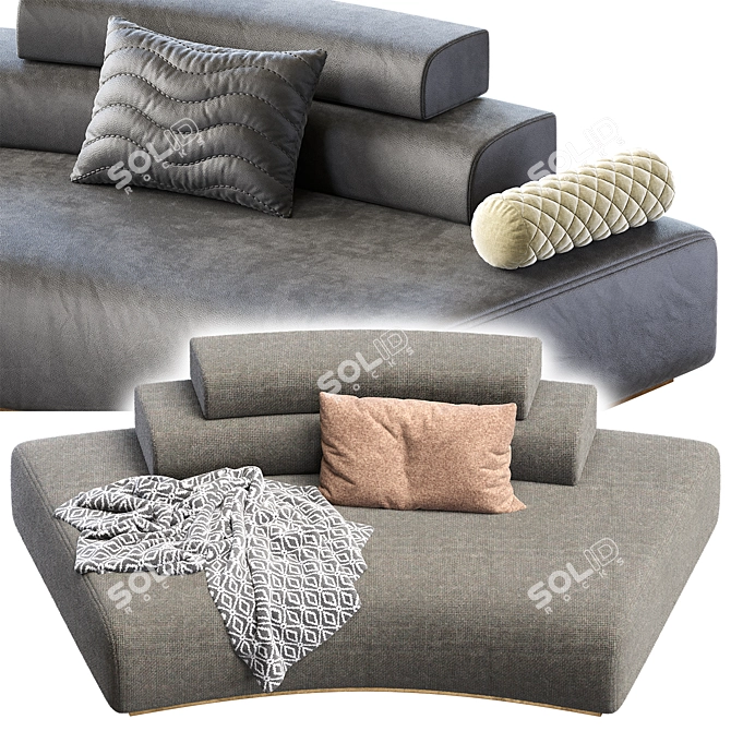 Elegant Bayreuth Armchair by Cazarina 3D model image 3