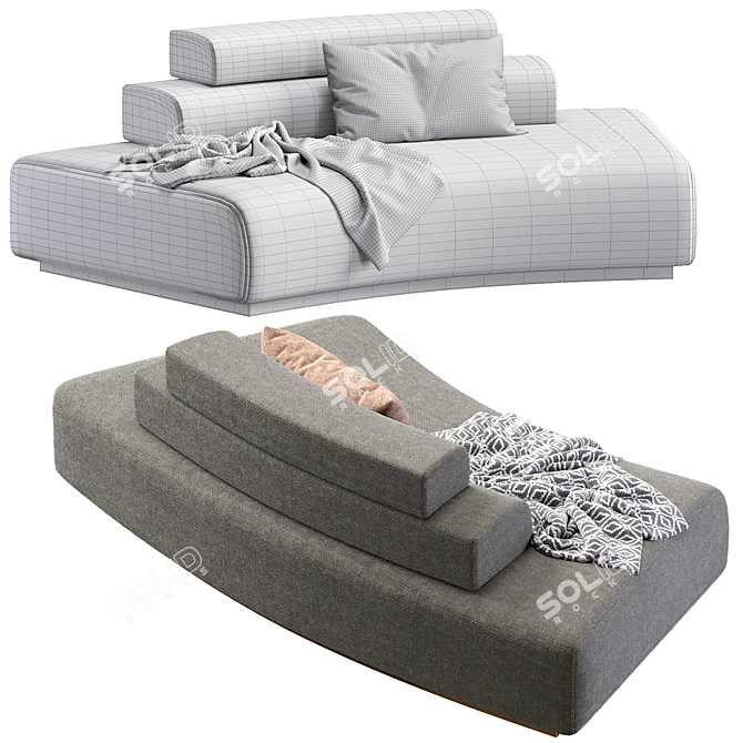 Elegant Bayreuth Armchair by Cazarina 3D model image 4