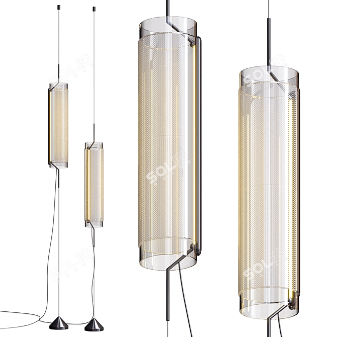 Sleek Modern Vibia Pendant Light 3D model image 1