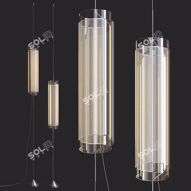 Sleek Modern Vibia Pendant Light 3D model image 2