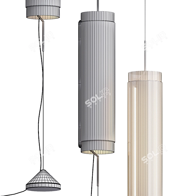 Sleek Modern Vibia Pendant Light 3D model image 3