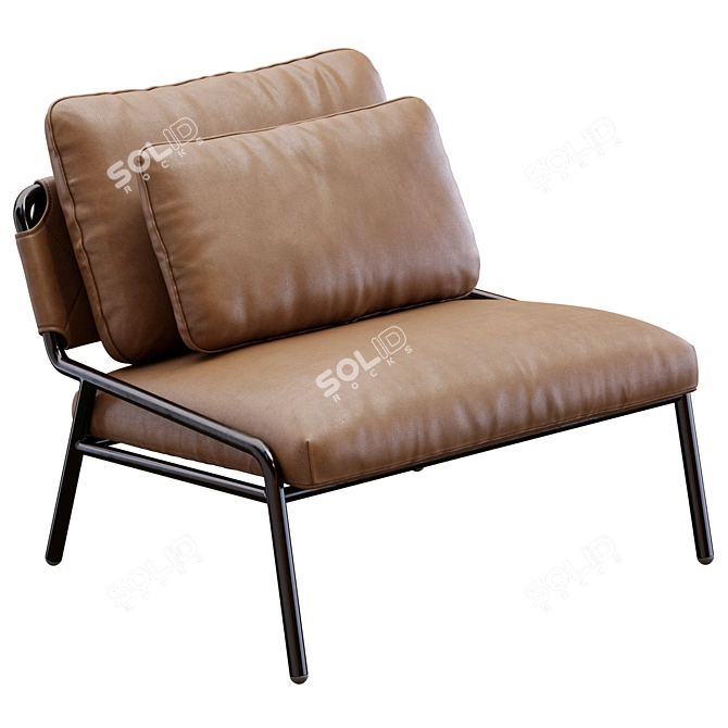 Modern Meridiani Zoe Chair Design 3D model image 5