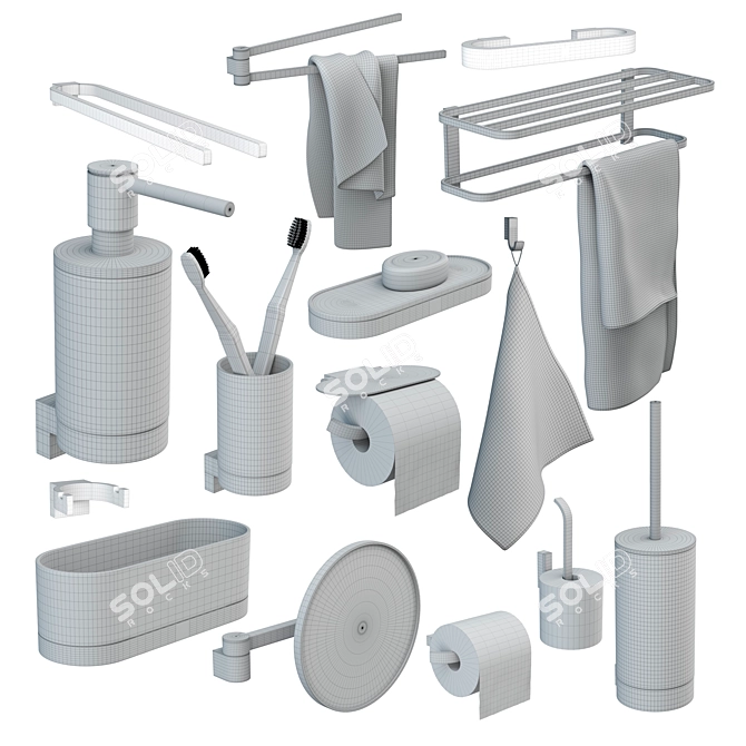 GROHE Selection Accessory Set (15 pcs.) 3D model image 5