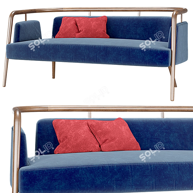 Cosmopolitan Vibes Double Sofa 3D model image 1