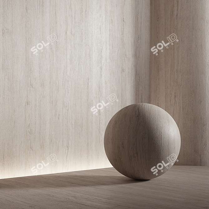 Seamless Wood Material Texture 1920px 3D model image 1