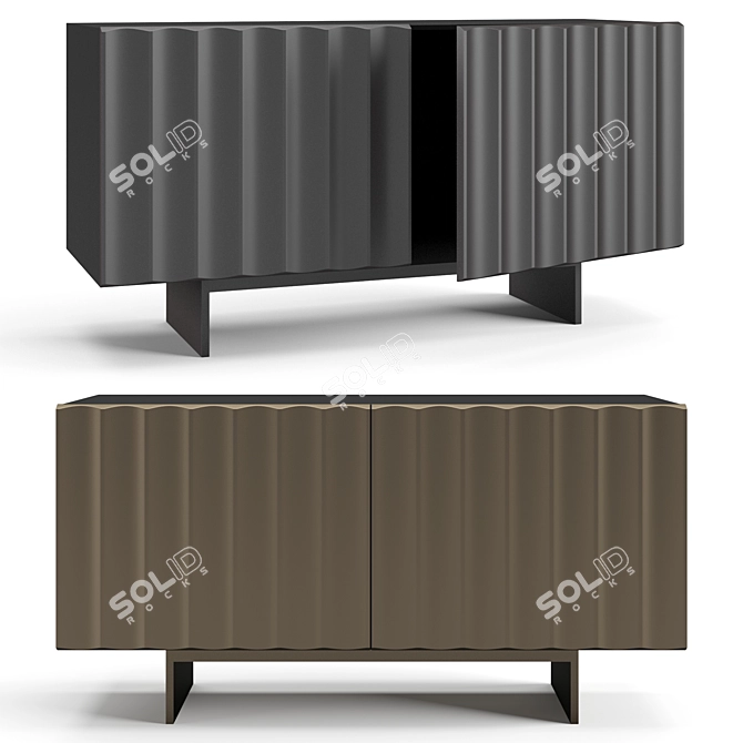 Contemporary Bonaldo Dorian Sideboard 3D model image 2