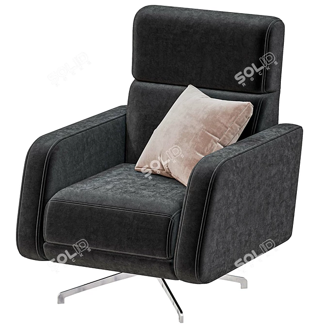 Elegant MONICA Armchair: 3D Model 3D model image 2