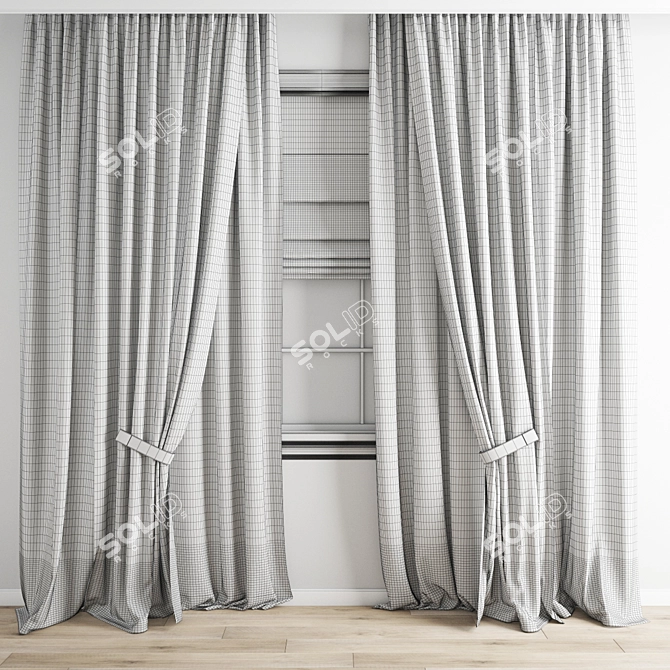 Polygonal Model Curtain with Textures 3D model image 3