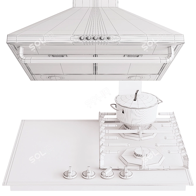 Vintage Integrated Gorenje Kitchen Appliances 3D model image 5