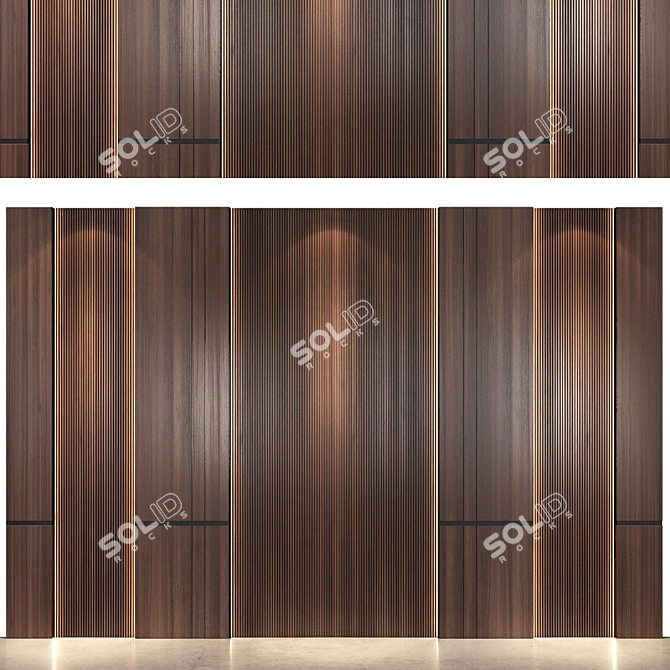  Illuminate Wood Panel Set 3D model image 1