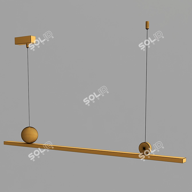 Contemporary Design Amram Ball Light 3D model image 3