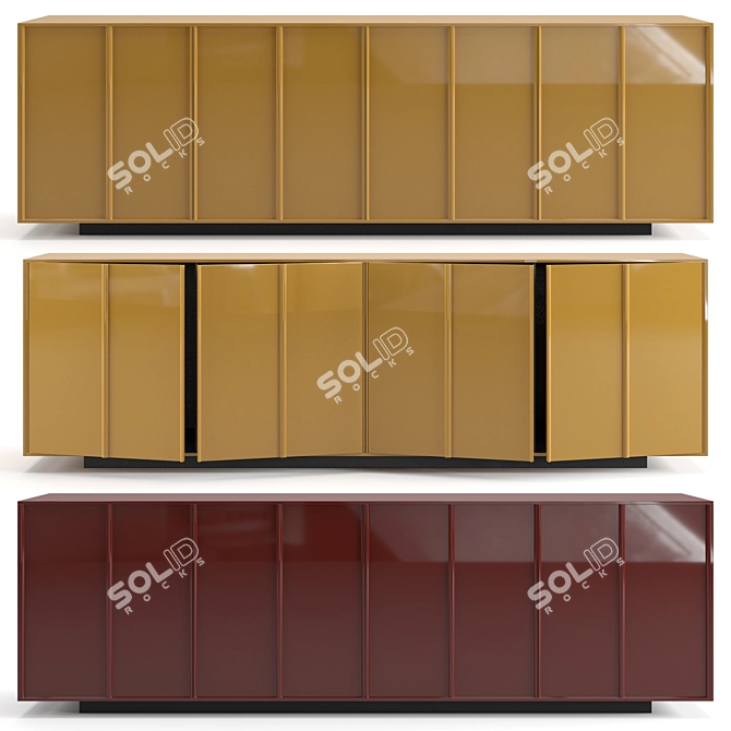 Sleek Contemporary Bonaldo Sideboard 3D model image 1