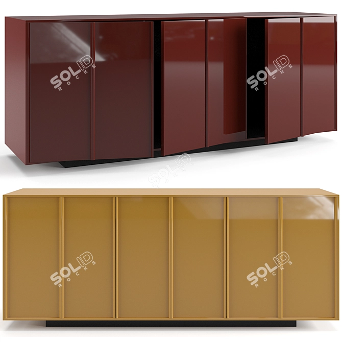 Sleek Contemporary Bonaldo Sideboard 3D model image 2