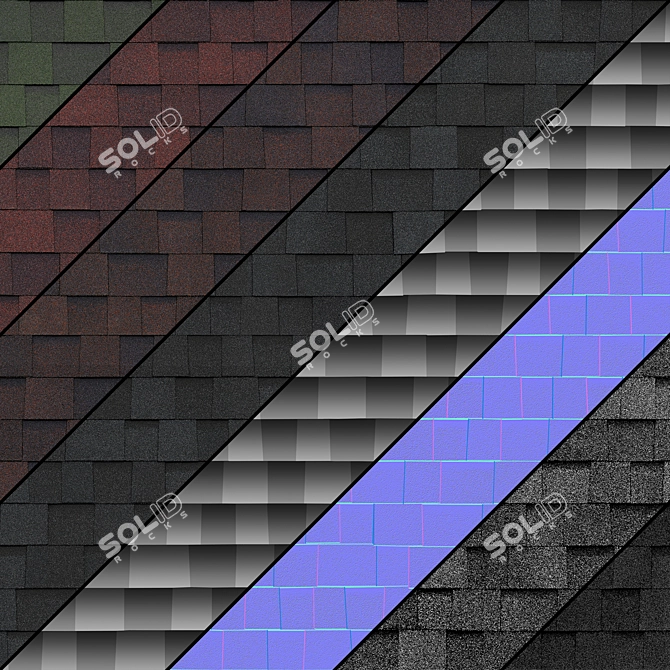 Flexible Bitumen Shingle Kit 3D model image 4