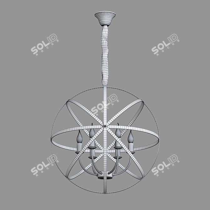 Santi Pendant Chandelier Eurosvet 60139/6 3D model image 3