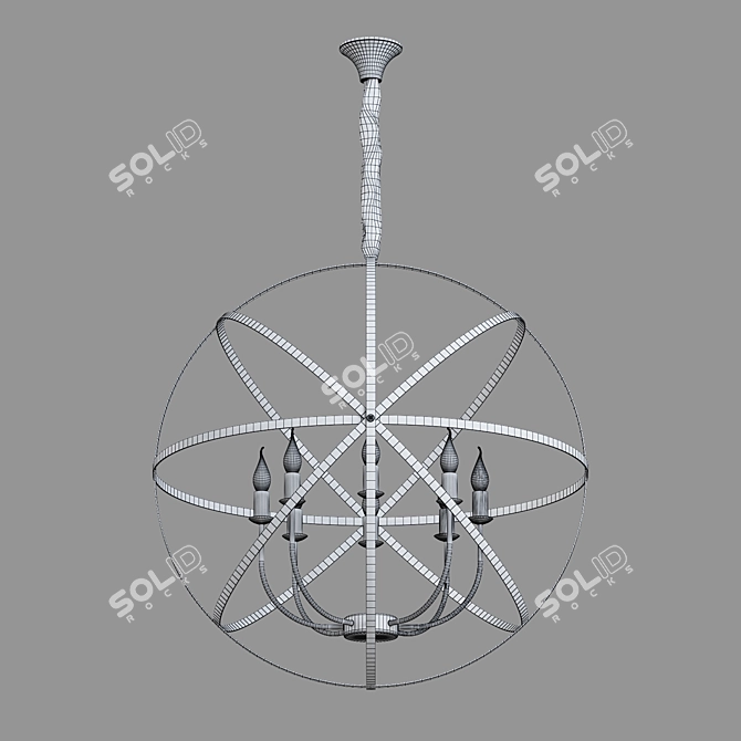 Eurosvet Santi Hanging Chandelier 3D model image 3