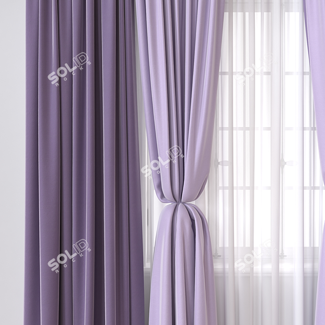 Vray and Corona Rendered Curtain 3D model image 2