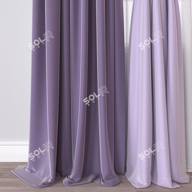 Vray and Corona Rendered Curtain 3D model image 3