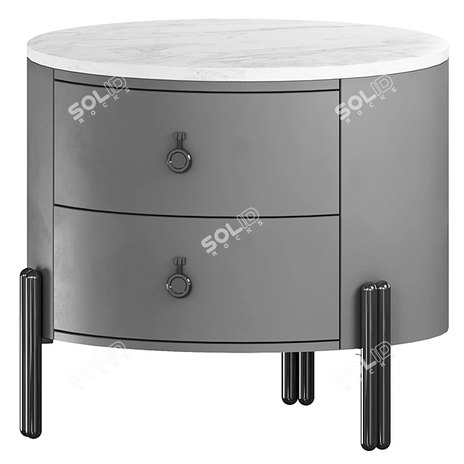 Modnodesign Bedside Table, Art1173 3D model image 1