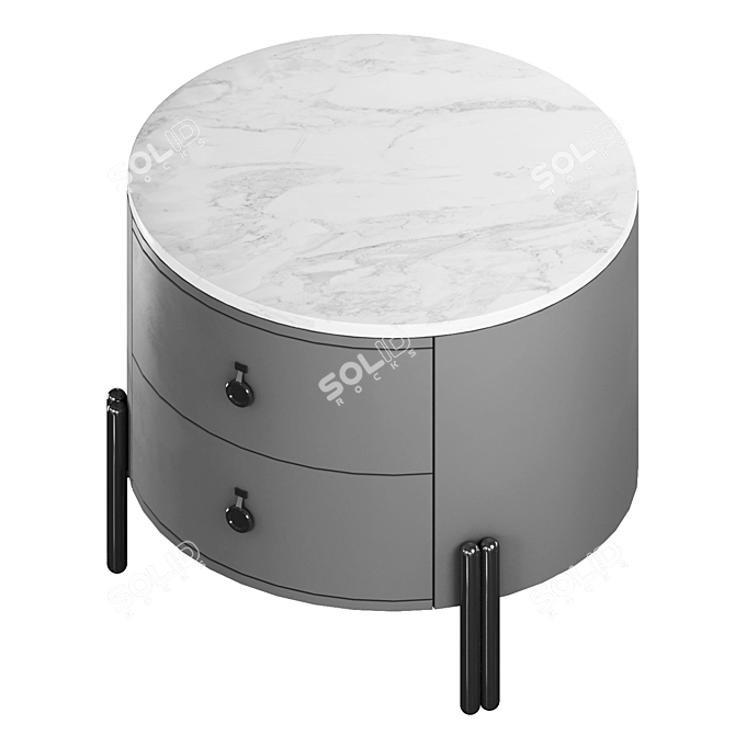 Modnodesign Bedside Table, Art1173 3D model image 2