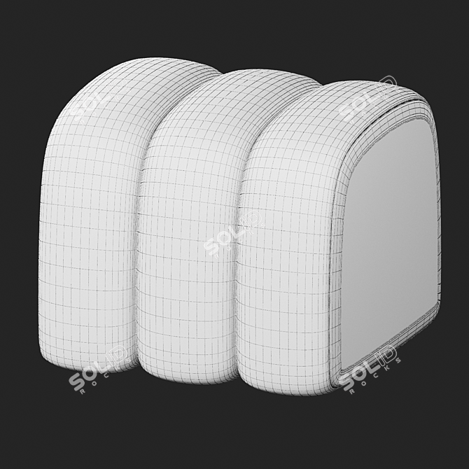 Fluffy PomPom Ottoman by Modnodesign 3D model image 2