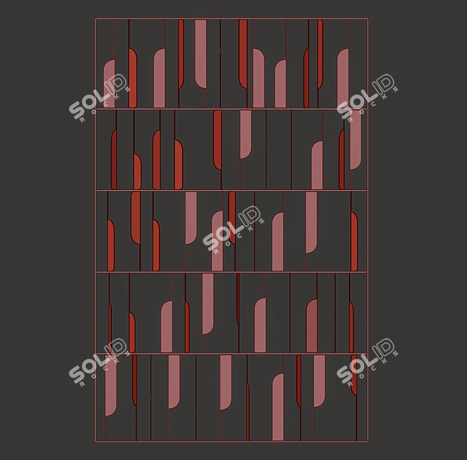 Decorative Room DividerPanel|Screen|Curtain 3D model image 4