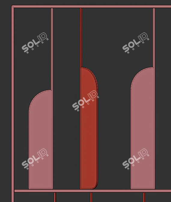 Decorative Room DividerPanel|Screen|Curtain 3D model image 5