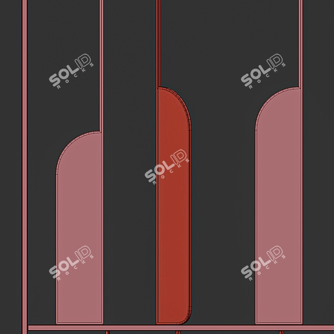 Decorative Room DividerPanel|Screen|Curtain 3D model image 7