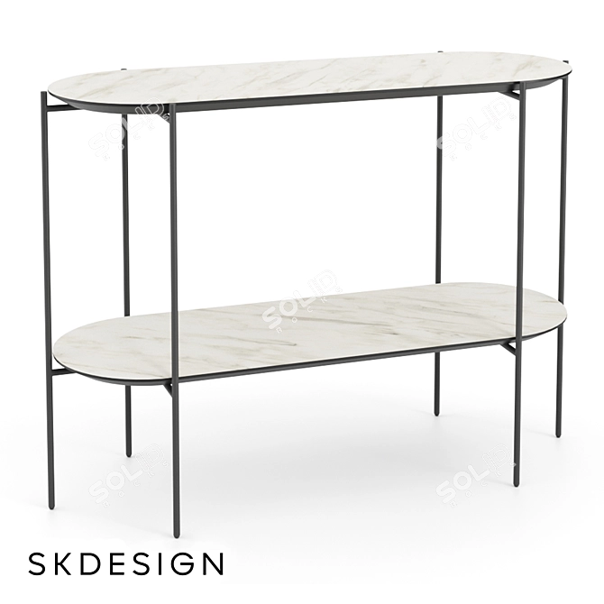 Modern Capri Console Table 3D model image 1