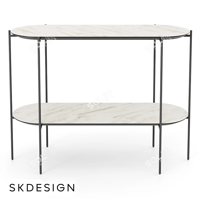 Modern Capri Console Table 3D model image 2