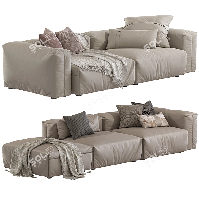 Modular Sofa 25 SetTransform Living 3D model image 4