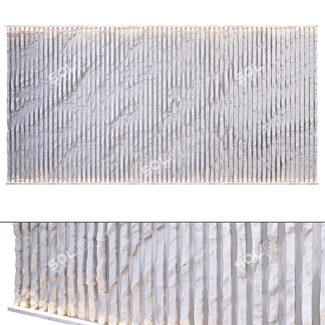 Modern Decorative 3D Wall Panel 3D model image 1