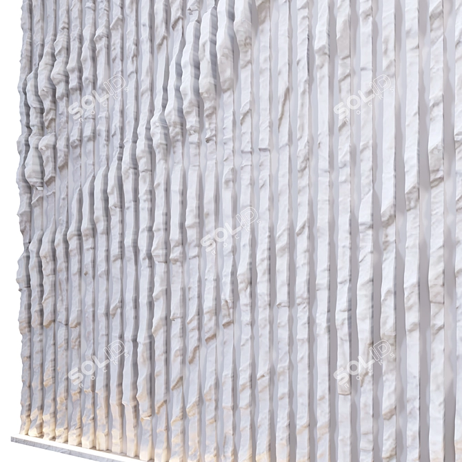 Modern Decorative 3D Wall Panel 3D model image 3