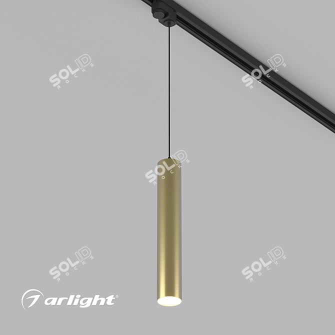 Adjustable Cylinder Pendant Light 3D model image 4