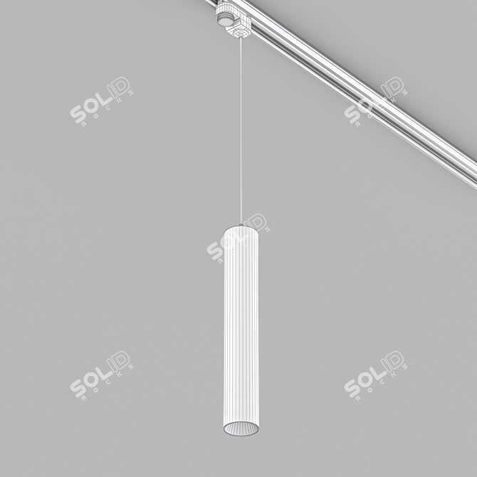 Adjustable Cylinder Pendant Light 3D model image 5