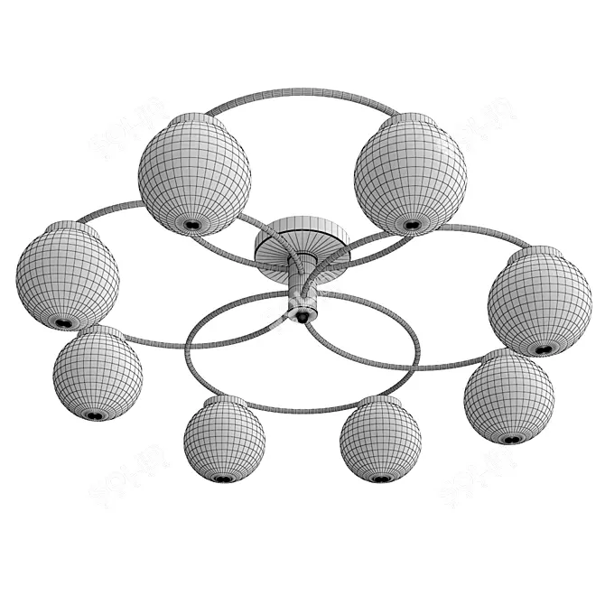 Industrial Loft Ceiling Chandelier 70104_8 3D model image 3