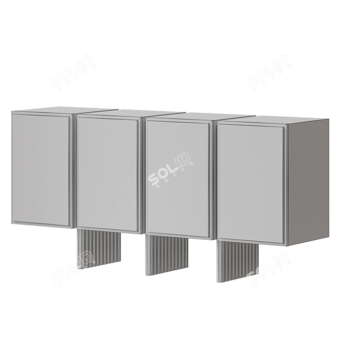Sleek Baker Kira Credenza 3D model image 3