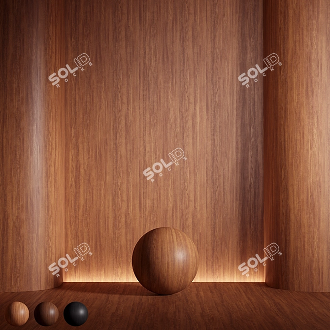 Seamless Wood Material Texture 2400x2400px 3D model image 1