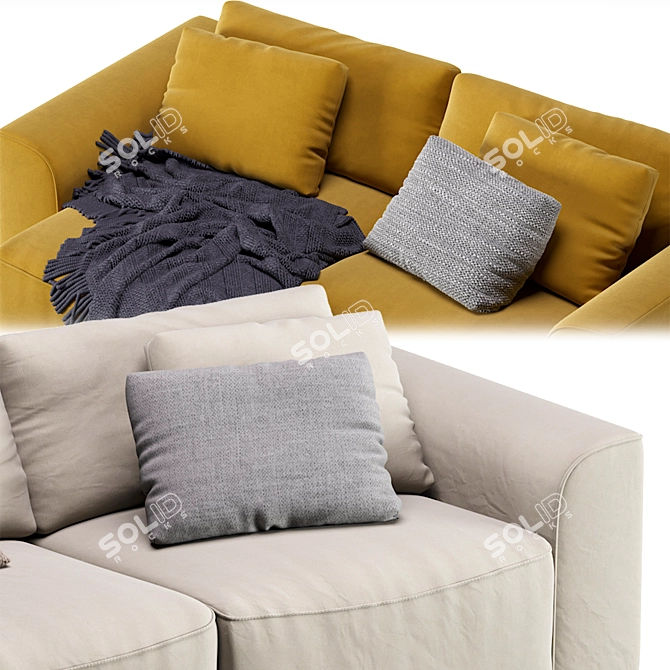 Cozy Beige Sofa Space 2013 3D model image 4