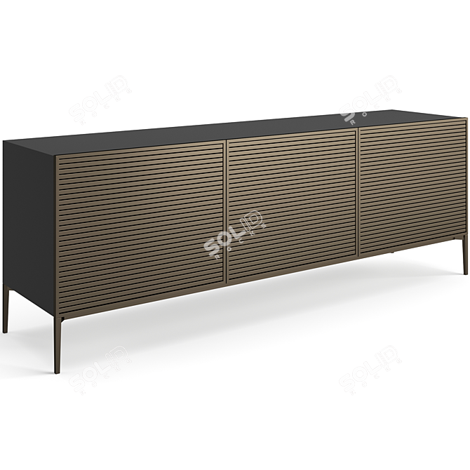 Sleek Contemporary Ruler Sideboard 3D model image 6