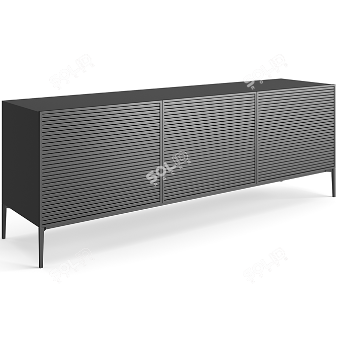 Sleek Contemporary Ruler Sideboard 3D model image 7