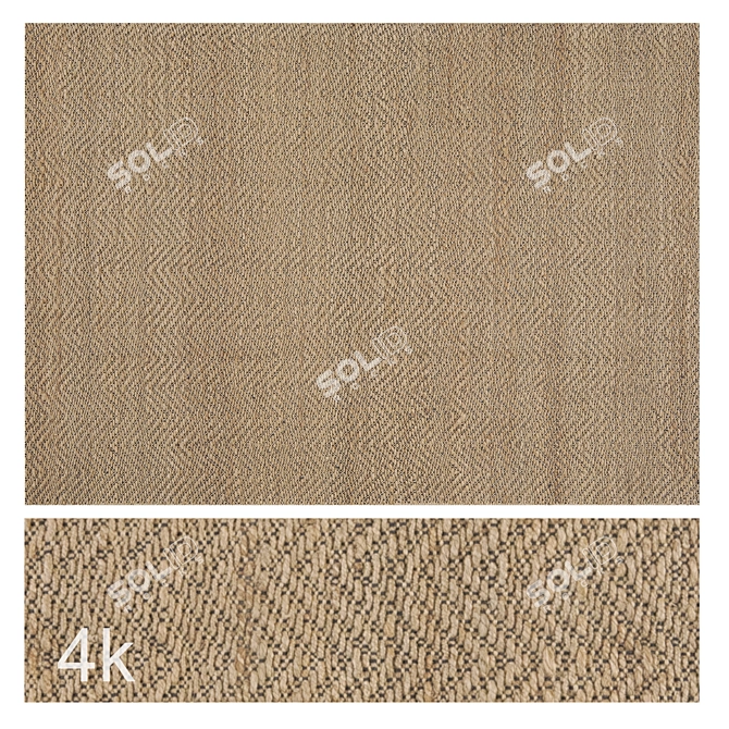 Jute Braided Carpet Set - 4K 3D model image 1