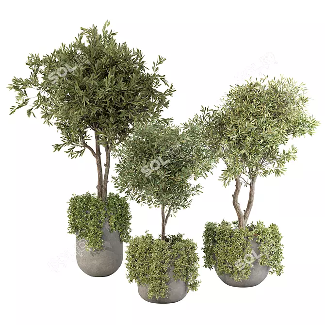 Leafy Greenery Homely Decor Piece 3D model image 1