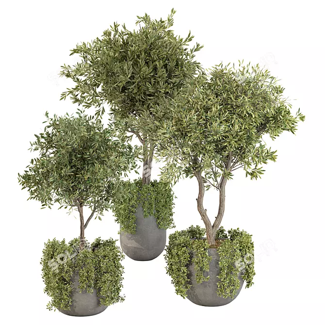 Leafy Greenery Homely Decor Piece 3D model image 2